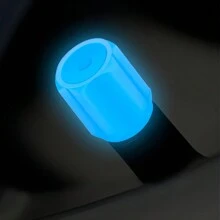 4 piezas Tapas para válvulas de neumáticos de coche con iluminación nocturna - Azul - Ver 5