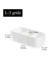 1 pieza Caja de almacenamiento de calcetines lisos, caja de almacenamiento de ropa interior de compartimento simple blanca para decoraciones del hogar, decoración de festivales, decoración de habitaciones, decoración del hogar, decoración del dormitorio, vestidos, pantalones, zapatos, vaqueros, botas. - Blanco - Ver 5