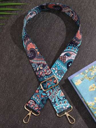 New Pattern Wide Strap, Colorful Retro Style Long Shoulder Strap Bag Accessory Strap, Adjustable Shoulder Crossbody Bag Strap