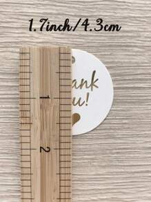100pcs DIY Thank You Gift Tags, White Round Paper Gift Packaging Tags (With Strings), Suitable For Weddings, Birthday Parties, Favors - Great For Baking, Gifting, Etc! - White+Rope - View 3