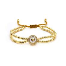 Handmade Virgin Mary Natural Shell 18K Gold Beaded Braided Bracelet, Niche Brand, Suitable For Spring/Summer, European And American Market - Gold - View 7