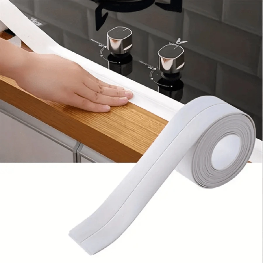 1 Roll Black Bathroom Wall Sealing Tape, Shower & Bath Tub Waterproof