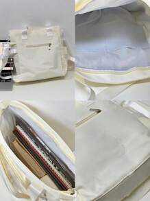 日本可爱 Itabag DIY 徽章展示板大学生单肩包尼龙钱包和手袋手提包斜挎包 JK 高品质学校书包 Ita Bag、街头和日式风格女包 - 黑色 - 查看 6