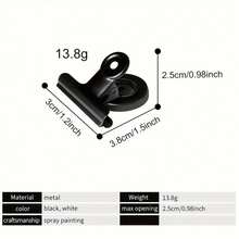 6pcs Refrigerator Magnetic Clips, Heavy Duty Magnet Clips For Fridge, Whiteboard, Office Use - Black - View 5