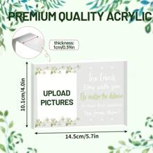 1pc Tấm acrylic khắc hình chữ nhật trong suốt tùy chỉnh, Hình ảnh tùy chỉnh Quà tặng cho chị em Cô gái BFF, Quà tặng sinh nhật kỷ niệm ngày cưới cho bạn bè chị em, Quà tặng cho người bạn thân nhất của tôi, Trang trí văn phòng tại nhà, Ý tưởng quà tặng ấm áp nhất, Quà tặng kỷ niệm, Bảng hiệu acrylic khắc dấu ngoặc kép tình bạn, Không bao giờ phai Thiết kế in ấn - màu xanh lá - Xem 2