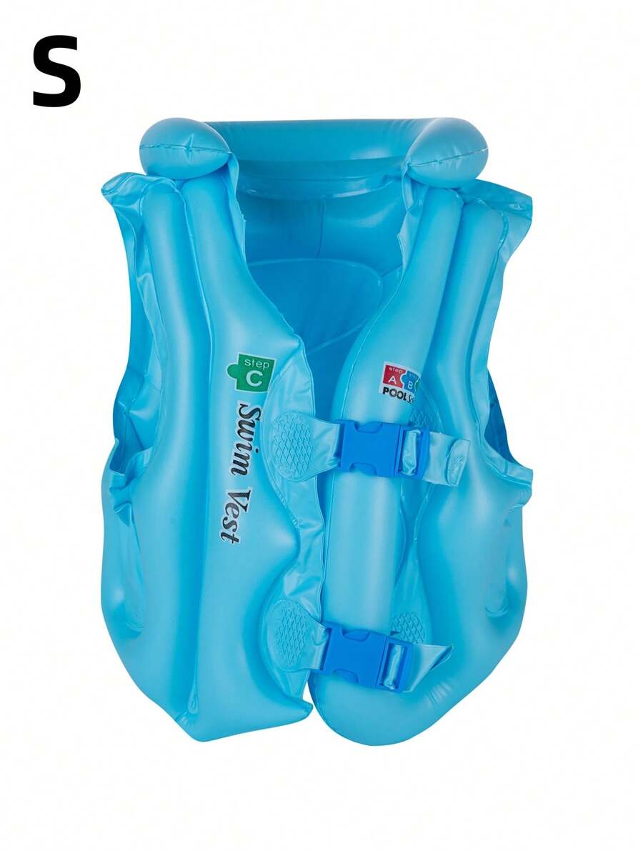 Abc Letters Thickened Swimming Vest Life Jacket With Inflatable Floats