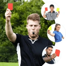 Fotbollsdomare och komplett set - visselpipa i rostfritt stål, slitstarkt set med röda och gula kort i PVC, lämpligt för sportdomare - Multifärgad - Visa 6