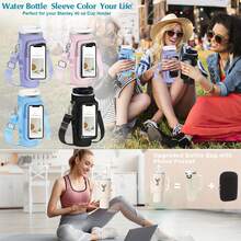 1入最新款2024防水透明掛頸鑰匙和錢包，相機和QR碼觸摸屏存儲袋，適用於女士斜挎迷你袋 - 彩色 - 查看 9