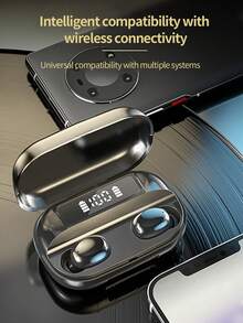 Auriculares Bluetooth digitales B3 (Negro), minimalistas y prácticos multifuncionales - Negro - Ver 3