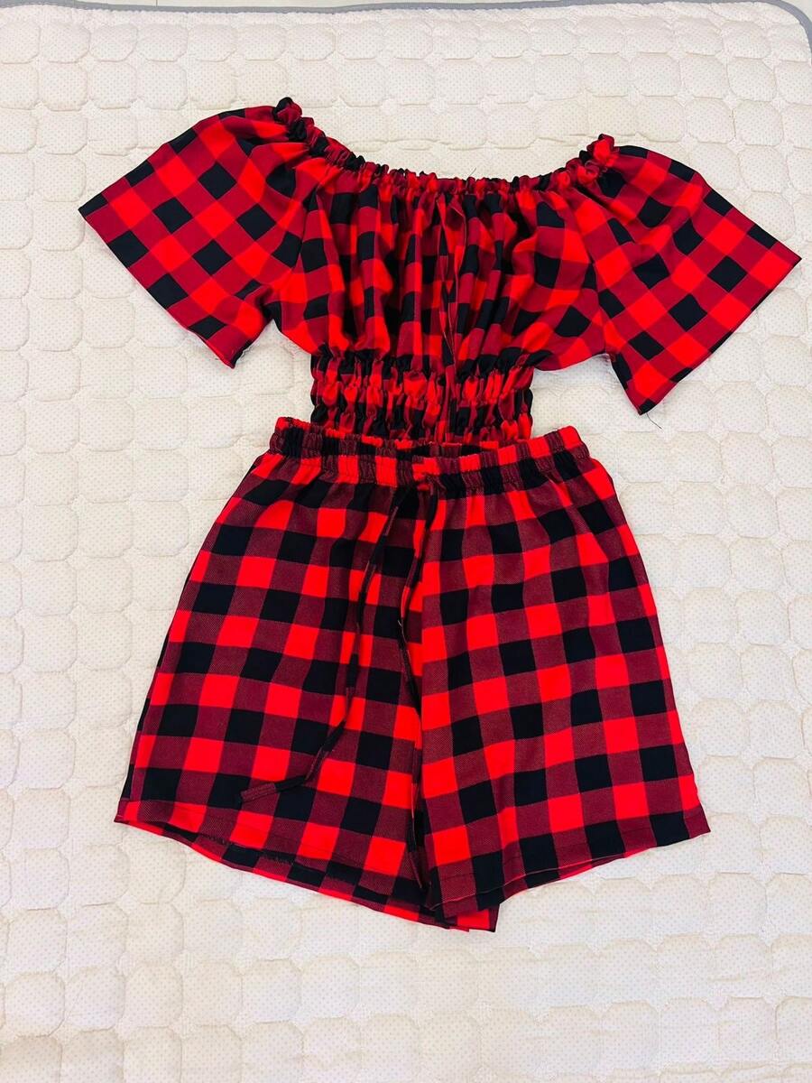 Women Two-Piece Outfits - 紅色 - 查看 1