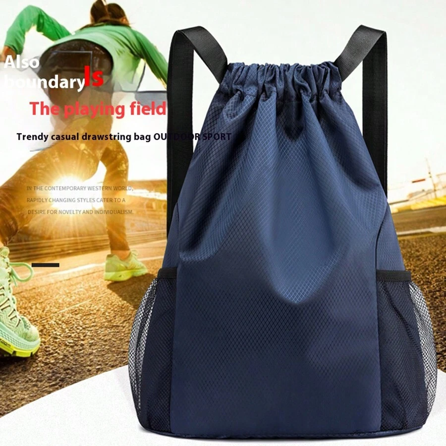 حقيبة ظهر رباط قابلة للسحب متعددة الوظائف 1 قطعة للرياضة والسفر والخارج واللياقة البدنية للجنسين ، حقيبة سفر طالبية ذات سعة كبيرة من قماش أكسفورد ، حقيبة أحذية كرة القدم/كرة السلة/الكرة الحديدية ، ألعاب حفلات بالغين مناسبة لعيد الهالوين/عيد الميلاد/
