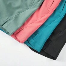 2 pezzi Pantaloncini atletici colorati estivi da donna, pantaloncini sportivi e casual traspiranti da donna, pantaloncini boxer da jogger