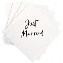 50pcs Disposable Square Napkins With Alphabet Print, Suitable For Weddings, Festivals, Restaurants And Parties,Christmas - White - View 4