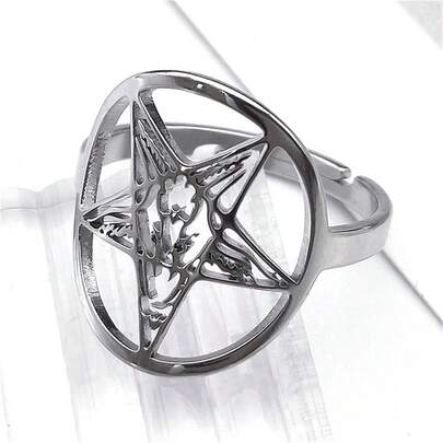 1pc Satan Goat Amulet Talisman Baphomet Ring