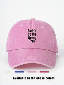 1 Mũ bóng chày in hình 'Barkin Up The Wrong Tree', Mũ chống nắng ngoài trời có thể điều chỉnh, Thích hợp cho kỳ nghỉ du lịch biển mùa xuân và mùa thu, Mũ trẻ trung phong cách Y2K - Đỏ - Xem 2