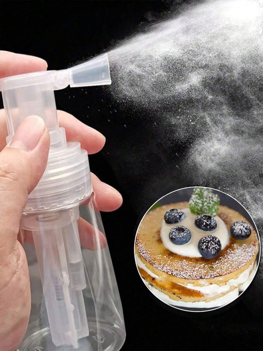 1PC 180ML Portable Dry Powder Spray Bottles For Cake Decorating  Hairdressing Spray Bottle Baking Tools Glitter Duster Spray Bottle Plastic Empty Refillable Spray Bottles Baking Tools - Clear - View 1