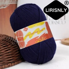 Hilo de lana seleccionado manualmente Lirisnly, 100% acrílico con brillo, colores brillantes, suave para la piel, transpirable y cómodo, ideal para tejer bufandas, sombreros, suéteres, abrigos y manualidades DIY.