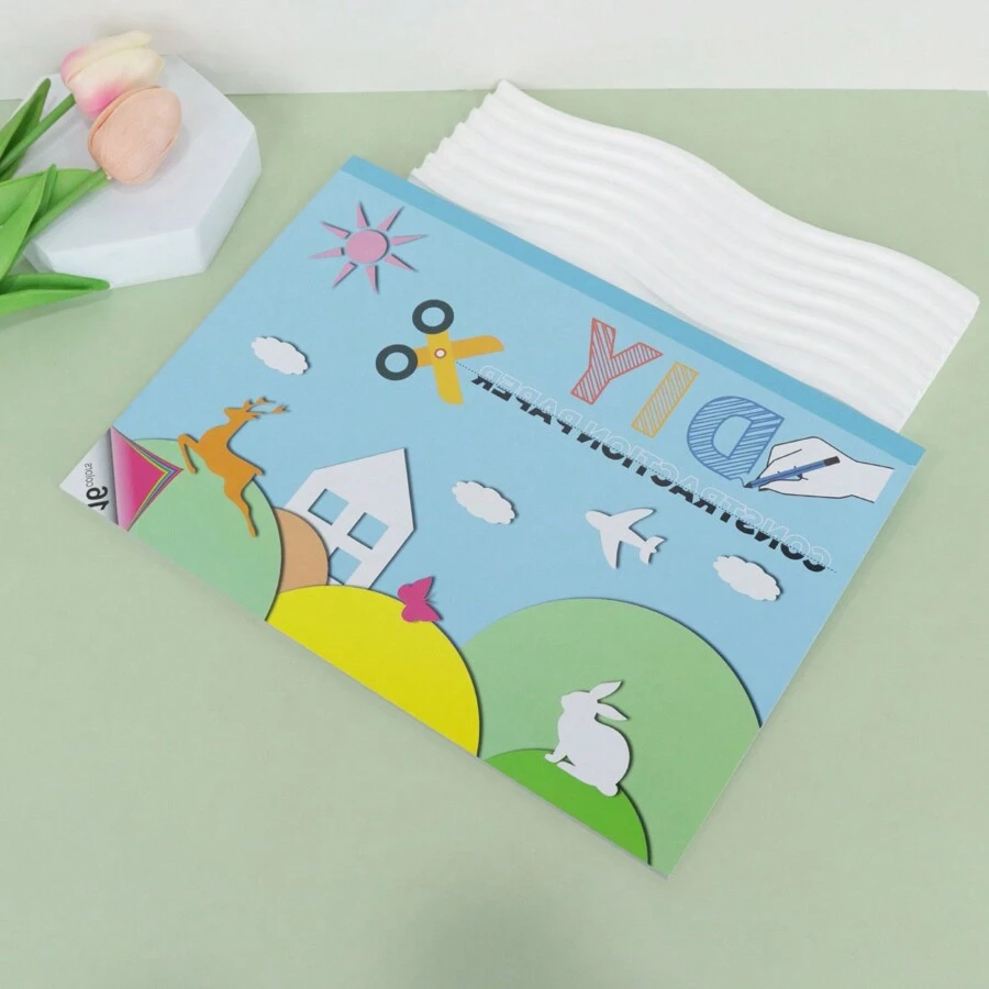 Origami & Card Paper Artwork DIY Material Set Including Colored Cardstock, A4 Paper, Rectangular Origami Paper, Paper-Cut Art Paper And Thousand Paper Cranes Special Paper - Multicolor - View 1