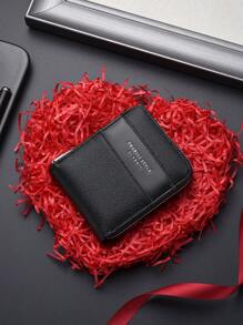 SHABILI New Short Wallet Men's Zipper Card Holder Soft Leather Coin For Students For Men Wallet Purse Wallet Small Wallet Men Wallet Leather