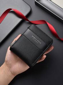 SHABILI New Short Wallet Men's Zipper Card Holder Soft Leather Coin For Students For Men Wallet Purse Wallet Small Wallet Men Wallet Leather