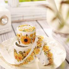 3 Cuộn/Bộ Bộ Băng Washi Phong Cảnh Hoa, Thiết Kế Cây Hoa Lãng Mạn Để Làm Album Ảnh, Viết Nhật Ký, Trang Trí Gói Quà - Nhiều màu - Xem 8