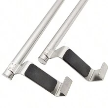 1個不需鑽孔的不銹鋼可伸縮毛巾架,廚房櫥櫃後部式碗布掛鉤 - 銀色 - 查看 5