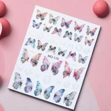 1/6 pezzi Adesivi a farfalla per make-up occhi per donne da prestazione sul palco, adesivi per make-up per occhi con farfalle per foto da donna, adesivi per il viso nelle attività della festa - Multicolore - Visualizzare 5