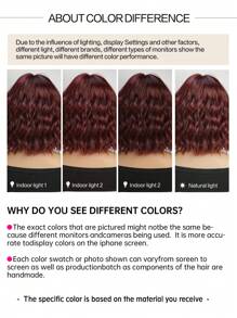 Wine Red 14inch Bob Wigs For Women Curly Wavy Wigs With Bangs Short Heat Resistant Synthetic Wigs For Party Costume Daily Wear Music Festival Colorful Wigs - Màu Đỏ Sâu - Xem 8