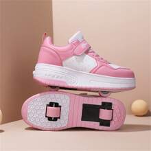 夏季透氣低幫滑板鞋,配有雙輪,適合青少年、學生、成年人、情侶,適用於戶外運動。男鞋和女鞋皆有。 - 粉色 - 查看 13