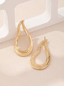 1 对不对称几何耳钉，用途广泛 - 金黃色幾何耳釘 - 查看 5