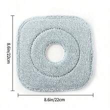 1入組微纖維替換拖把頭，方形拖把布，清潔分離拖把布替換頭，濕、乾清潔塵拖把布，清潔用品，清潔工具，返校用品 - 灰色 - 查看 2