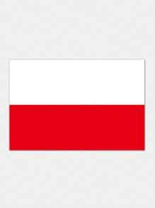 1pc Large Poland Flag Ornament, Suitable For Festival Decoration