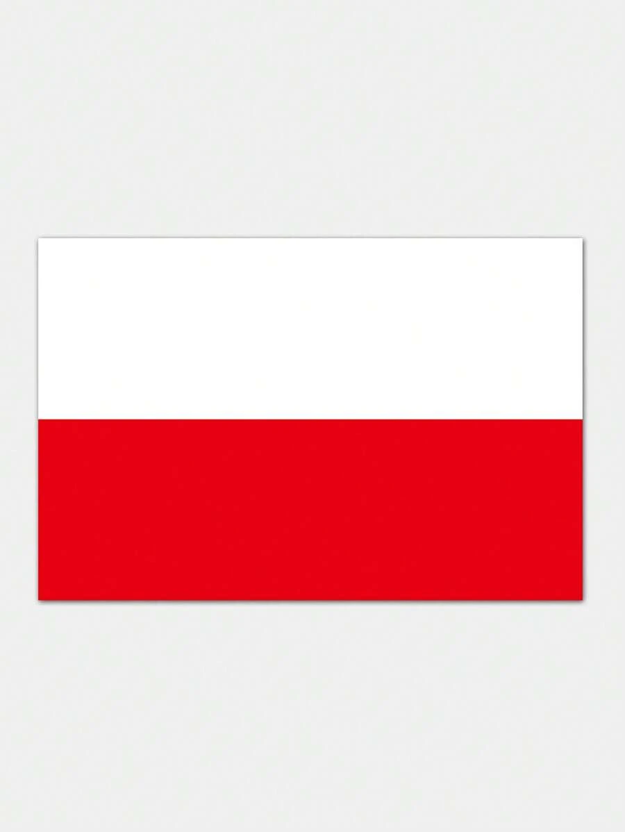 1pc Large Poland Flag Ornament, Suitable For Festival Decoration