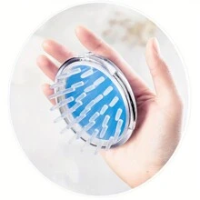 1 Bàn chải tóc mát xa da đầu bằng silicon dành cho nam và nữ - Bàn chải tóc có lông cao su dành cho loại tóc bình thường, tẩy da chết nhẹ nhàng và giảm ngứa - Công cụ chăm sóc tóc bền và dễ sử dụng - Màu xanh lam - Xem 1