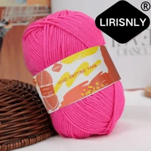 Hilo de lana seleccionado manualmente Lirisnly, 100% acrílico con brillo, colores brillantes, suave para la piel, transpirable y cómodo, ideal para tejer bufandas, sombreros, suéteres, abrigos y manualidades DIY.