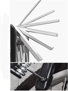 1pc Bicycle/Motorbike/Moped/E-Bike Multi-Functional Combination Repair Tool Set With Inner Hexagon Wrench, Tools For Men - Black - View 6