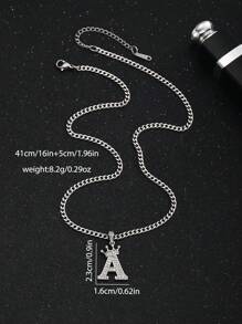 1 chiếc vòng cổ chuỗi chữ cái tên tùy chỉnh A-Z có mặt chữ cái lấp lánh và mặt dây chuyền vương miện dành cho phụ nữ dự tiệc - Vàng - Xem 6