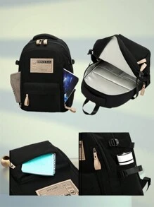 Women Fashion Backpacks - 黑色 - 查看 7