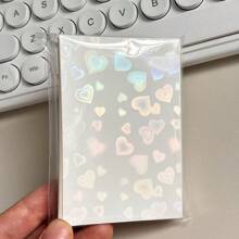 61x91mm 50 Unidades/pacote Mangas De Cartão, Mais Novos Cartões Postais Laser Coração Holo Sacos De Carga Superior De 3 Polegadas - Multicolorido - Ver 12