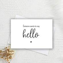 Tarjeta de foto del escaneo del embarazo. Alguien quiere decir hola Tarjeta de anuncio de embarazo, tarjeta de anuncio de embarazo, tarjeta de foto del escaneo del embarazo, tarjeta de revelación de embarazo, sorpresa familiar de embarazo - Blanco - Ver 3