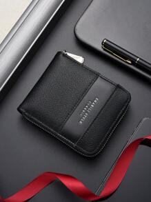 SHABILI New Short Wallet Men's Zipper Card Holder Soft Leather Coin For Students For Men Wallet Purse Wallet Small Wallet Men Wallet Leather