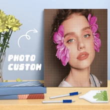 [客製化] 1入組5D DIY個性化鑽石藝術照片定制全方位/圓形鑽石刺繡家居裝飾禮品套件 - 彩色 - 查看 1