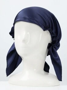 Hair Bonnet With Tie Band, Large Silk Sleep Cap For Curly Hair, Silk Hair Wrap For Hair Care - Multicolor - View 9