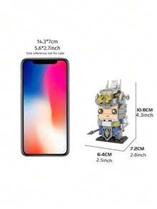 122pcs Guan Yu God Of Wealth Statue, Creative And Fun Chinese Three Kingdoms Series, Square-Headed Little Table With 3D Holiday Decorations, National Style Journey To The West Dragon Year New Mini Building Blocks, Suitable For Children's Puzzle Assembly Toys Birthday Gifts