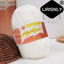 Hilo de lana seleccionado manualmente Lirisnly, 100% acrílico con brillo, colores brillantes, suave para la piel, transpirable y cómodo, ideal para tejer bufandas, sombreros, suéteres, abrigos y manualidades DIY.