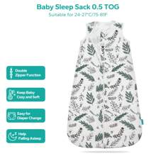 2 Pcs Baby Big Space Sleeping Bag 0.5 Tog Sleep Sack For 0-18 Months Infant