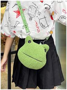 1pc Frog Plush Shoulder Bag - Multicolor - View 11