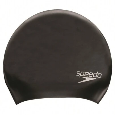Speedo Unisex Adult Long Hair Swimming Cap (Black)