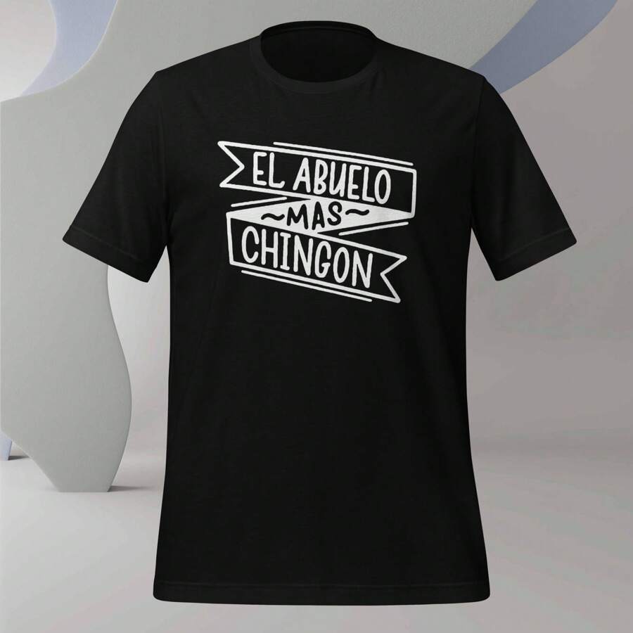 Father's Day T-Shirt "The Coolest Grandpa White Ribbon" Father's Day Gift, Dad Celebration. Cotton T-Shirt. T-Shirt For Dad. Short Sleeve, Round Neck. White T-Shirt. - 黑色 - 查看 1