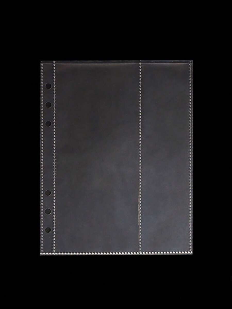 透明A5 6穴バインダー、カードページ4枚、交換可能な紙、ペンホルダー、名刺や書類の収納に便利な内ポケット付き | #SHEIN新生活応援セール